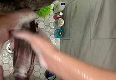 Hot curious 18-year-old teen cleans stepbrother's monster cock, making him cum twice