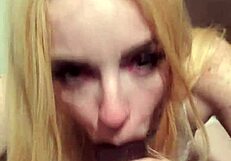 British temptress Louise Barlow coaxed into sucking monster BBC and swallowing the load