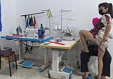 that intense seduction in the sewing workshop feels so hot and tempting