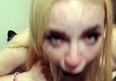 British temptress Louise Barlow coaxed into sucking monster BBC and swallowing the load