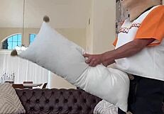 Busty Cami rides monster cocks in garden from blowjob to doggystyle cumshot