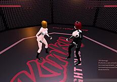 Kinky sex fight match one with domination and wrestling