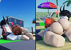 a special day at the beach with big ass and tits