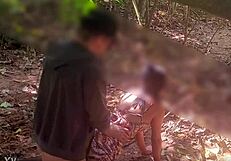 wife giving to stranger on the trail of 4