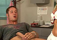 Blonde Nurse Cosplays and Sucks Patient's Dick