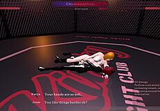 Kinky sex fight match one with domination and wrestling