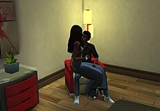 Santu's skirt flips up for bent over Indian auntie doggystyle pounding