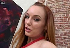 petite dani jensen strokes cock for hot facial