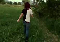 Is this young slut fucking hard enough on the hill?