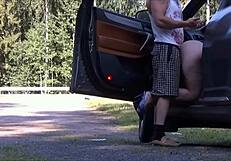 i fucked that muscular milf traveler doggystyle in car submissive ass heels moaning