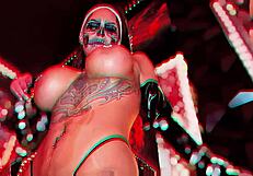 sinister nun joi strips rips clothes teases pierced nipples