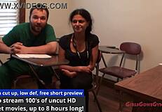 tampa university girl yesenia sparkles spreads in shower entrance physical backstage