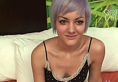 Petite Goth Teen Sucks And Fucks Big Cock In Amateur Casting!