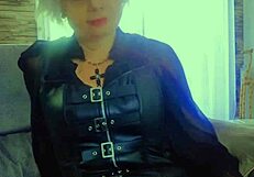 Compilation of Mature Woman Posing Seductively in Leather Lingerie Panties POV