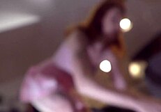 hey check out this hot redhead college girl trying on miniskirts and thongs in porn casting