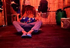 my MILF mother-in-law rides my cock cowgirl to test my virginity muscles flexing