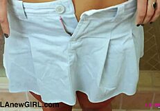 Blonde stunner soaps her curves in steamy shower bliss