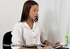 moreno's monster bbc dominates slim colombian aisha ferrari's tight pussy in rough office doggystyle creampie after facefucking