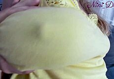 stepsis huge natural tits bounce big ass fills thong tight!