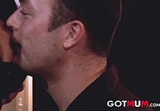 sharon pink's massive tits bounce as mum gets banged hard in group action!