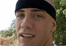 Longtime friends explore first lesbian sex licking shaved clits outdoors in shared passion