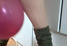 Mistress elza kom rips clothes for huge ass worship in cage domination