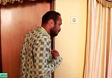 Chubby Horny Bhabhi's Big Tits Bounce in Amazing Bent Over Indian Creampie Sex