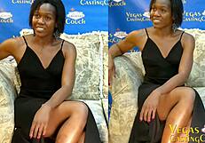 Damn this thin ass ebony milf takes deep anal pov with bondage orgasm closeup