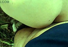 Hot Blonde Bareback Fucks Fat Cock in Park Swallows Cum Then Keeps Pounding Ass
