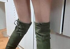 Mistress elza kom rips clothes for huge ass worship in cage domination