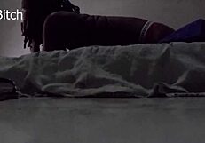 Hidden Cam Catches Muscular African Bodybuilder Dominating Skinny Legs Full Sex