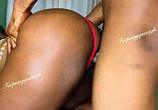 Sucking Black Santa's Huge Cock After New Year