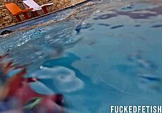 SEXY MOONBLACK'S CURVY BLACK ASS DRIPPING WET IN POOL FETISH RELEASE!