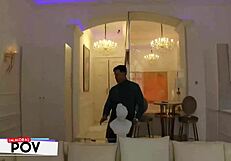 What happens when two studs double team Ukrainian model Josephine's big pussy?