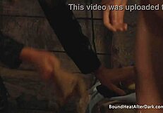 oh god my big tits ache as horny madame gropes and licks my bound slave pussy