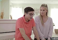 Busty Bunny Madison's piano lessons turn into hardcore student tit-fuck frenzy!