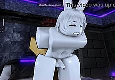 breeding cute bunny ladyboy's tight hole