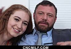 Freeuse family gangbangs dad with milf teen slaves before his big interview