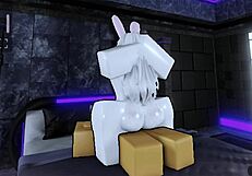 breeding cute bunny ladyboy's tight hole