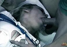 Blonde Babe Eyes Crazy Doctor Milf Riding Two Cocks Cowgirl Style