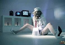 Blonde Babe Eyes Crazy Doctor Milf Riding Two Cocks Cowgirl Style