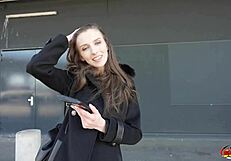 German scout fists skinny saggy tits emma scarlett's ass then fucks her tight pussy at casting