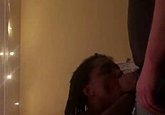 Homemade Ebony Slut Sucks Black Cock Like a Pro!