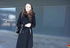 German scout fists skinny saggy tits emma scarlett's ass then fucks her tight pussy at casting