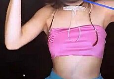 bonneyuwu teases playfully sucking lollipop for eleven long minutes