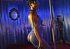 Stripping Ebony Doll Dances Then Fucks Zaddy Hard