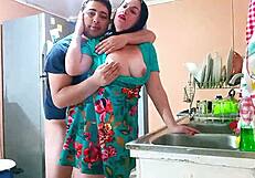 amateur couple dives into passionate kitchen sex adventure