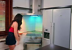 i burned breakfast so stepmom offered kitchen sex instead