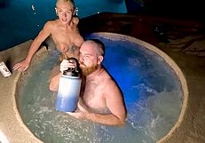 blonde cheating wife deliah grace takes creampie in hot tub doggystyle from wca productions