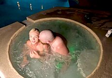 blonde cheating wife deliah grace takes creampie in hot tub doggystyle from wca productions